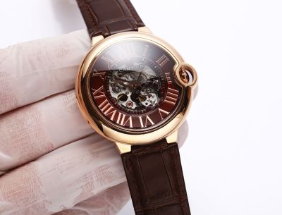 TW Factory Ballon Bleu de Cartier Japan 82S7 Movement 42*12MM White/Brown Watch